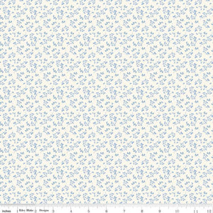 Penelope Cream Blue Half Yard My Mind's Eye