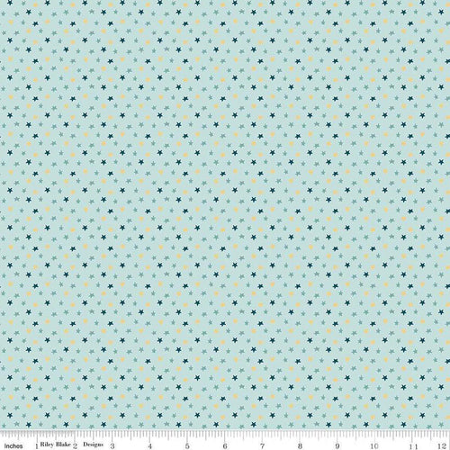 Baby Boy Stars Blue Fabric Half Yards