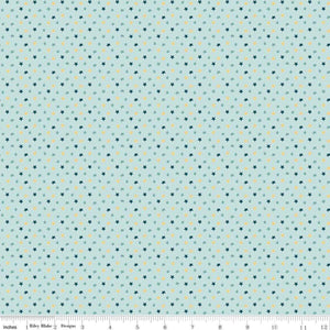 Baby Boy Stars Blue Fabric Half Yards