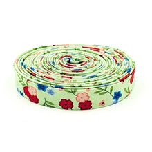 Load image into Gallery viewer, Double Fold 1/2&#39;&#39; Bias Tape Cloudburst Floral Green
