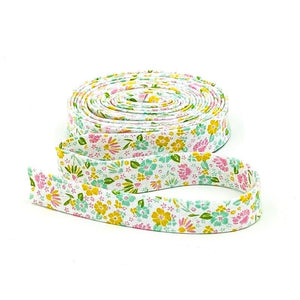 Double Fold 1/2'' Bias Tape Summer Skies Floral Pink