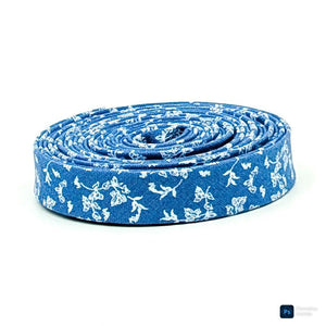 Double Fold 1/2'' Bias Tape Penelope Floral Creamy Blue White