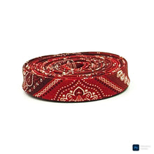 Load image into Gallery viewer, Double Fold Bias Tape Paisley Bandana Print Red 1/2&#39;&#39; Binding
