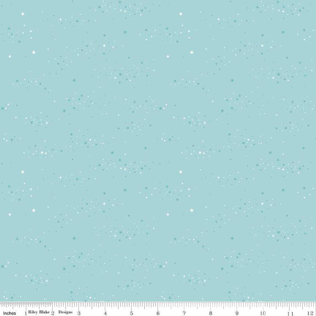Essence Starlight Dream Aqua Half Yard Fabric Riley Blake Designs
