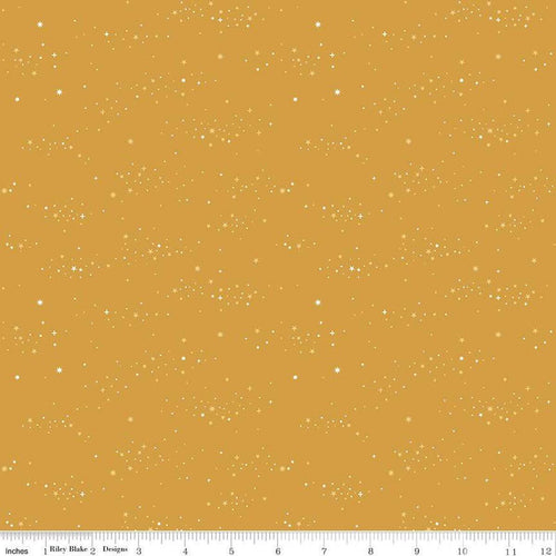 Essence Starlight Golden Yellow Half Yard Fabric Riley Blake Designs