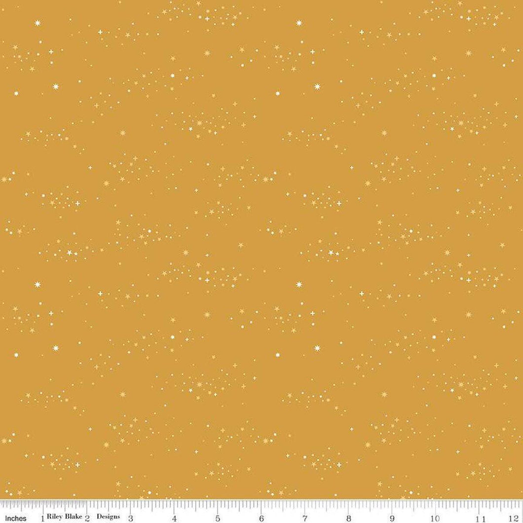 Essence Starlight Golden Yellow Half Yard Fabric Riley Blake Designs