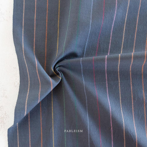 Lucky Loom Woven Stripe Dark Rainbow Half Yard Yard Fableism