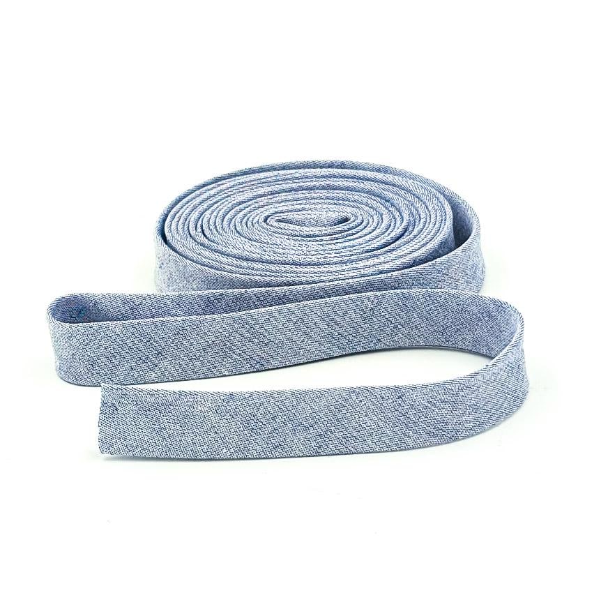 Double Fold Bias Tape 1/2'' Chambray Light Blue Bias Binding