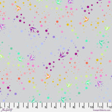 Load image into Gallery viewer, Tula Pink Fairy Dust Fog Gray Rainbow Fabric Half Yards
