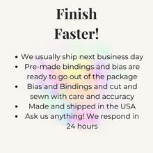 Load image into Gallery viewer, Bias Quilt Binding Navy Blue and White 1/8'' Stripe 1 1/4" Single Fold
