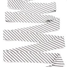 Load image into Gallery viewer, Bias Quilt Binding Gray and White 1/8'' Stripe 1 1/4" Single Fold
