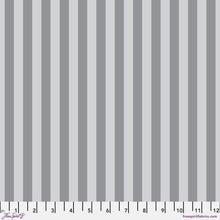 Load image into Gallery viewer, Tula Pink Tent Stripe Fog Gray Fabric Half Yards
