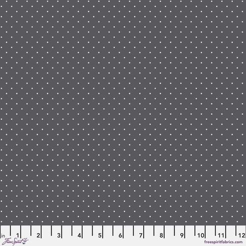 Tula Pink Tiny Dots Carbon Gray Fabric Half Yards