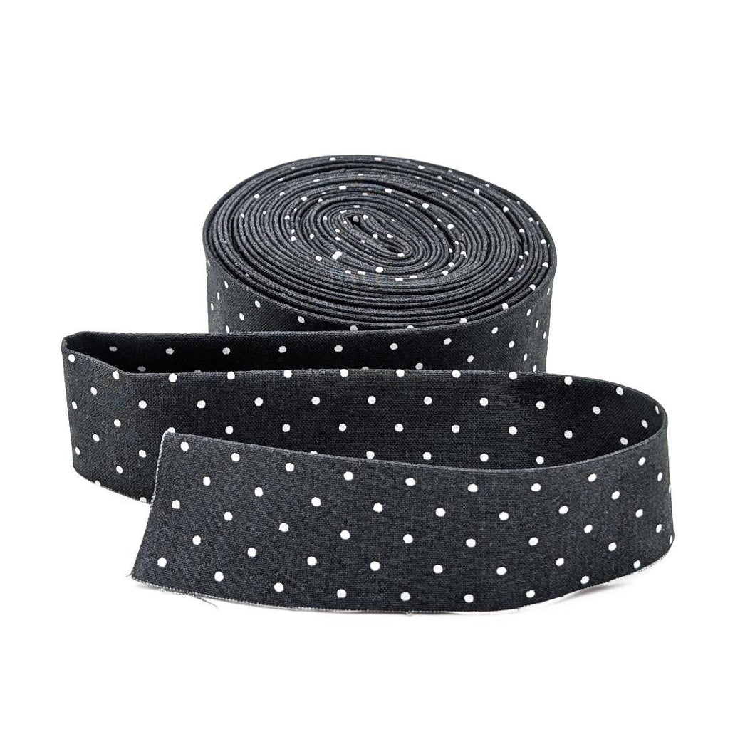 Quilt Binding Tula Pink Tiny Dot Carbon Gray 1 1/4