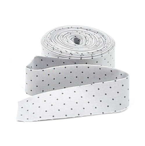 Quilt Binding Tula Pink Tiny Dot Fog Gray 1 1/4
