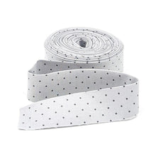 Load image into Gallery viewer, Quilt Binding Tula Pink Tiny Dot Fog Gray 1 1/4" Single Fold
