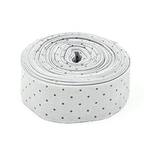 Load image into Gallery viewer, Quilt Binding Tula Pink Tiny Dot Fog Gray 1 1/4&quot; Single Fold
