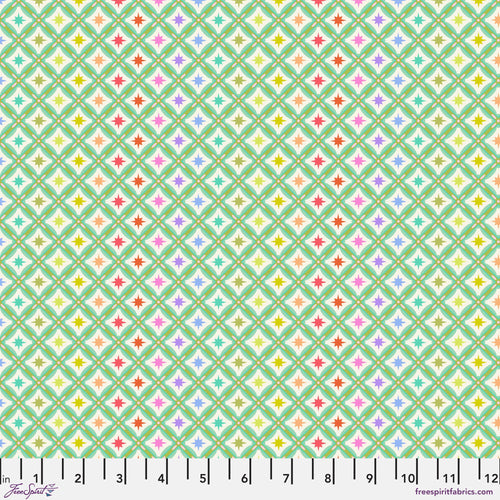 Tula Pink Roar Stargazer Mint Green Fabric Half Yards