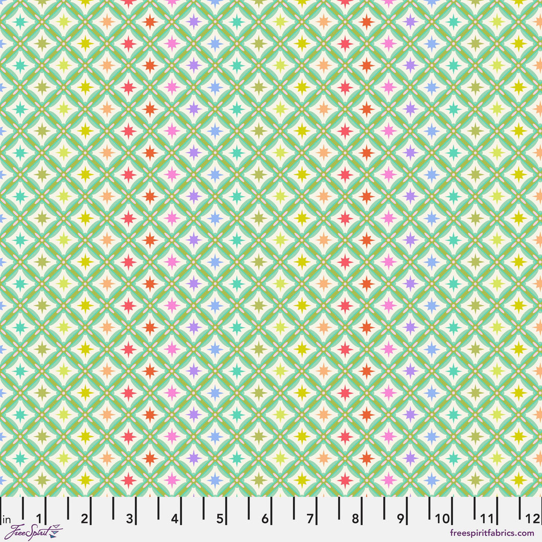 Tula Pink Roar Stargazer Mint Green Fabric Half Yards