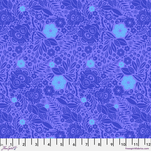 Love Always, AM Lace Cobalt Blue Fabric Half Yards