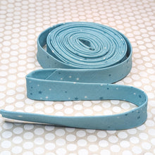 Load image into Gallery viewer, Double Fold Bias Tape 1/2'' Essence Starlight Dream Aqua Blue Binding
