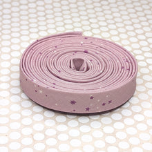 Load image into Gallery viewer, Double Fold Bias Tape 1/2'' Essence Starlight Lilac Purple Binding
