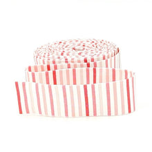 Load image into Gallery viewer, Quilt Binding Strawberries and Cream Stripe 1 1/4" Single Fold
