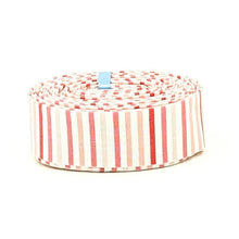 Load image into Gallery viewer, Quilt Binding Strawberries and Cream Stripe 1 1/4" Single Fold
