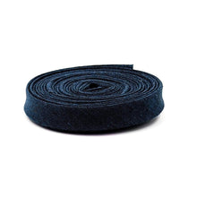 Load image into Gallery viewer, Double Fold 1/2" Bias Tape Chambray Shot Cotton Cosmos Blue Binding
