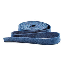 Load image into Gallery viewer, Double Fold 1/2" Bias Tape Chambray Shot Cotton Blue Jeans Blue Binding
