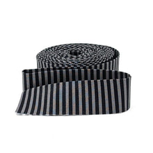 Load image into Gallery viewer, Quilt Binding Black Gray Tone On Tone 1/8'' Stripe 1 1/4" Single Fold

