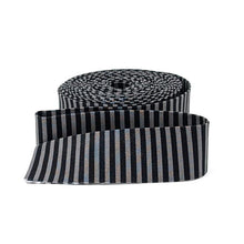 Load image into Gallery viewer, Quilt Binding Black Gray Tone On Tone 1/8'' Stripe 1 1/4" Single Fold
