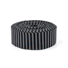 Load image into Gallery viewer, Quilt Binding Black Gray Tone On Tone 1/8'' Stripe 1 1/4" Single Fold

