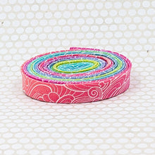 Load image into Gallery viewer, Double Fold 1/2'' Bias Tape Floral Reef Rip Tide Rainbow Binding
