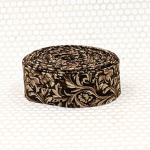 Load image into Gallery viewer, Quilt Binding Floral Tooled Leather Boot Brown 1 1/4" Single Fold
