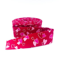 Load image into Gallery viewer, Quilt Binding Gnomes In Love Hearts Red Tara Reed Riley Blake Designs
