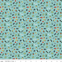 Load image into Gallery viewer, Happy Haven Bugs Life Aqua Half Yards
