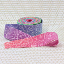 Load image into Gallery viewer, Bias Quilt Binding Floral Reef Rip Tide 1 1/4" Single Fold
