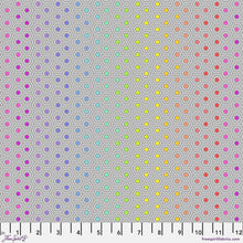 Load image into Gallery viewer, Tula Pink Hexy Dove Gray Rainbow Fabric Half Yards
