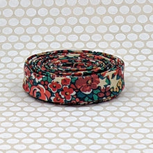 Load image into Gallery viewer, Liberty of London Organic 1/2" Double Fold Bias Tape Emma Etoile Gold Metallic Stars
