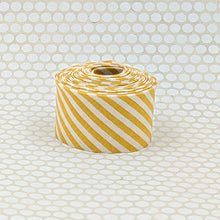 Load image into Gallery viewer, Bias Quilt Binding Honey Yellow Ivory Stripe 1 1/4" Single Fold
