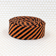 Load image into Gallery viewer, Quilt Binding Scary Scraps Stripe Orange Black 1 1/4" Single Fold
