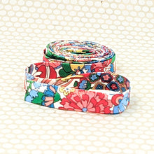 Load image into Gallery viewer, Double Fold 1/2'' Bias Tape Liberty of London Tana Lawn Rainbow Garden Binding
