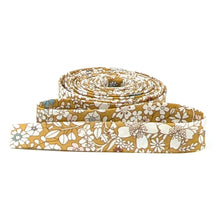 Load image into Gallery viewer, Double Fold Bias Tape 1/2'' Liberty of London Tana Lawn June's Meadow Yellow
