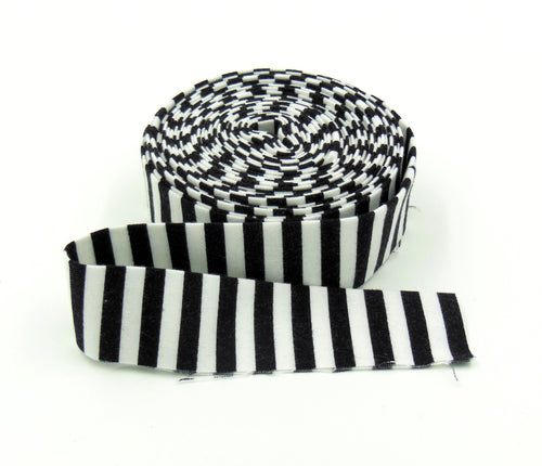 Riley Blake Designs 1/4'' Stripe Quilt Binding Black & White
