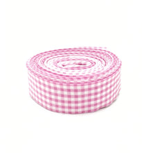 Load image into Gallery viewer, Quilt Binding 1/8&#39;&#39; Gingham Checked Pink &amp; White
