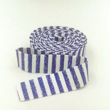 Load image into Gallery viewer, Quilt Binding Crayon Stripe Midnight Blue
