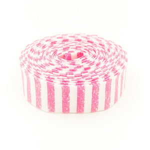 Quilt Binding Crayon Stripe Bubble Bath Pink