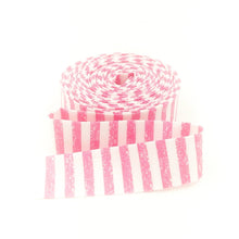 Load image into Gallery viewer, Quilt Binding Crayon Stripe Bubble Bath Pink
