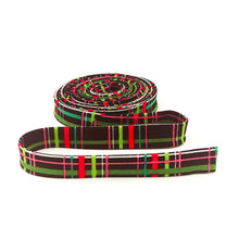 Load image into Gallery viewer, Double Fold Bias Tape 1/2&#39;&#39; Snowed In Plaid Black Heather Peterson
